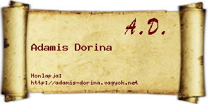 Adamis Dorina névjegykártya